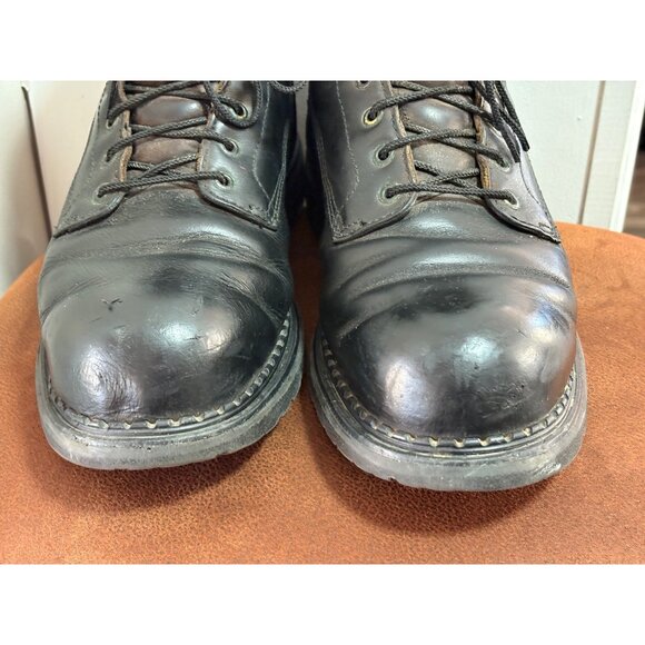 RED WING MENS WORK BLACK BOOTS LACE UP LEATHER SOFT TOE SIZE 13 D OIL RESISTANT - Picture 2 of 12